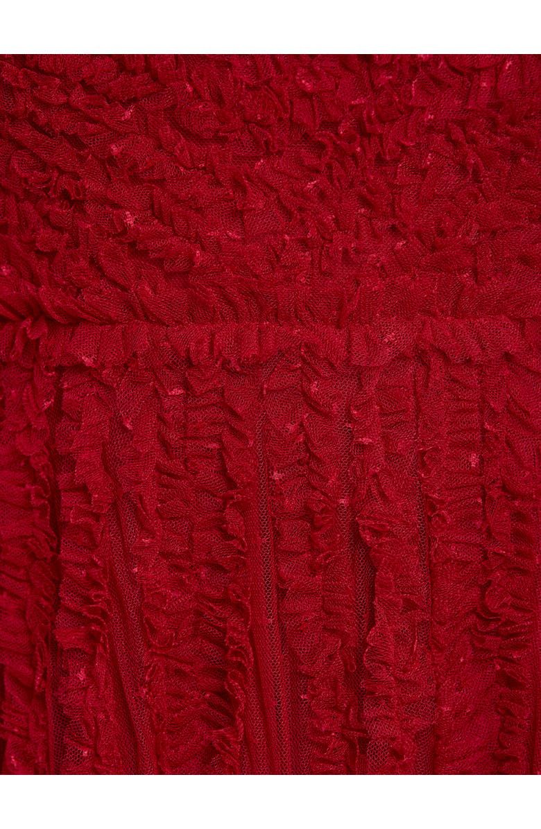 Needle & Thread La Vie En Rose Round Neck Gown, Alternate, color, Deep Red