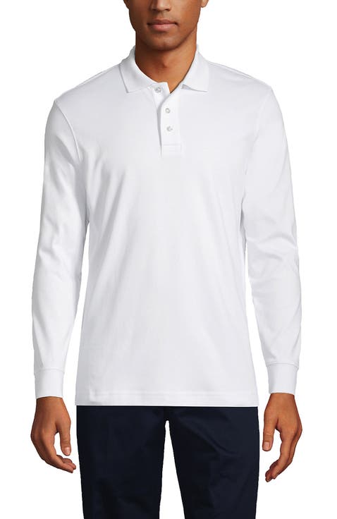 School Uniform  Long Sleeve Interlock Polo Shirt