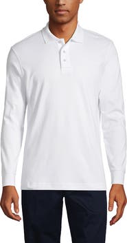 Lands' End School Uniform Long Sleeve Interlock Polo Shirt