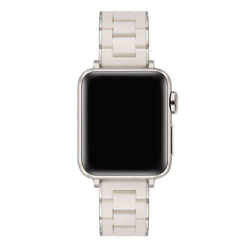 Posh Tech Orla Silicone + Stainless Steel Band For Apple Watch In Metallic