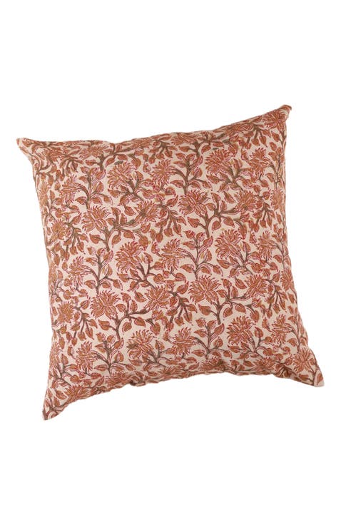 Autumn Grove Kalamkari Handcrafted Pillow - Cover
