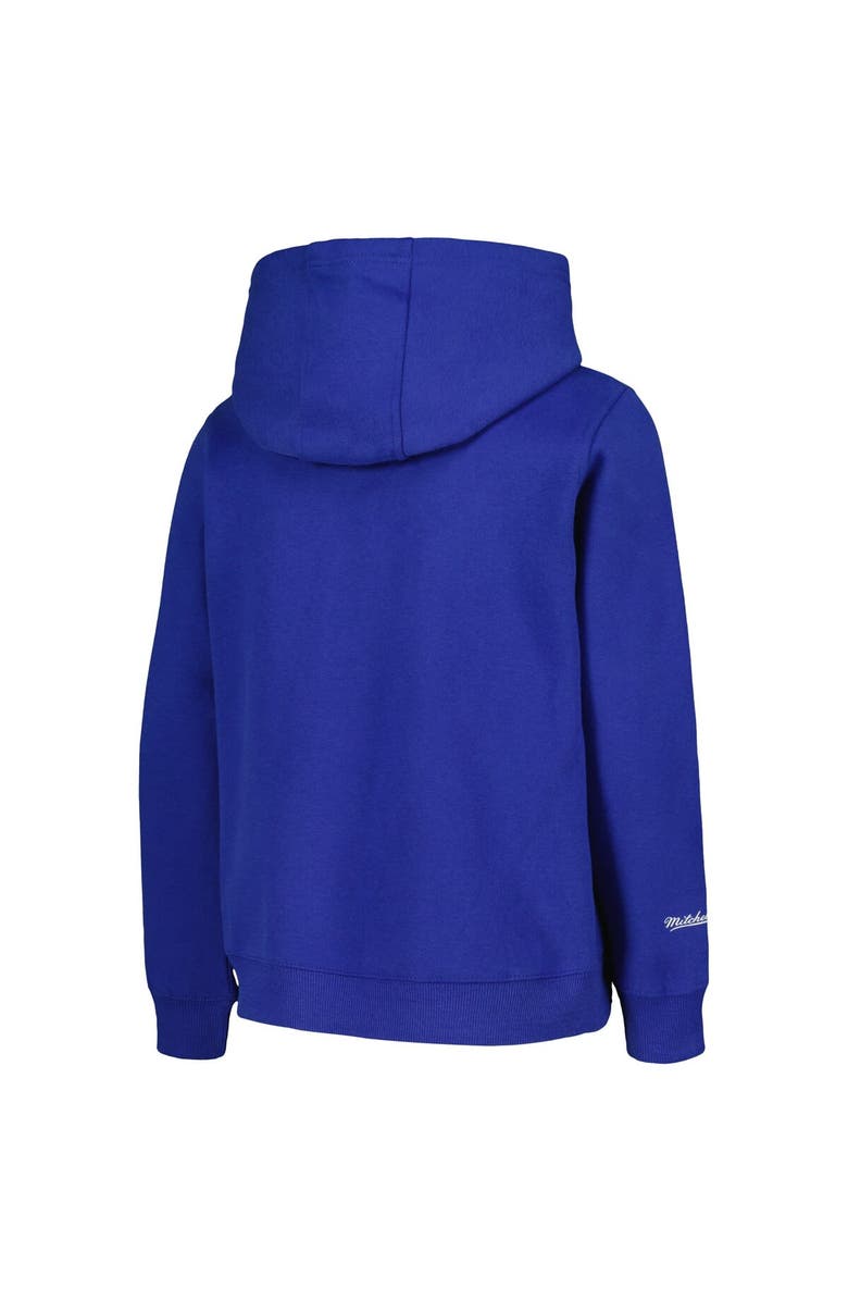 Mitchell & Ness Youth Mitchell & Ness Blue Minnesota Timberwolves Hardwood Classics Retro Logo Pullover Hoodie, Alternate, color, 