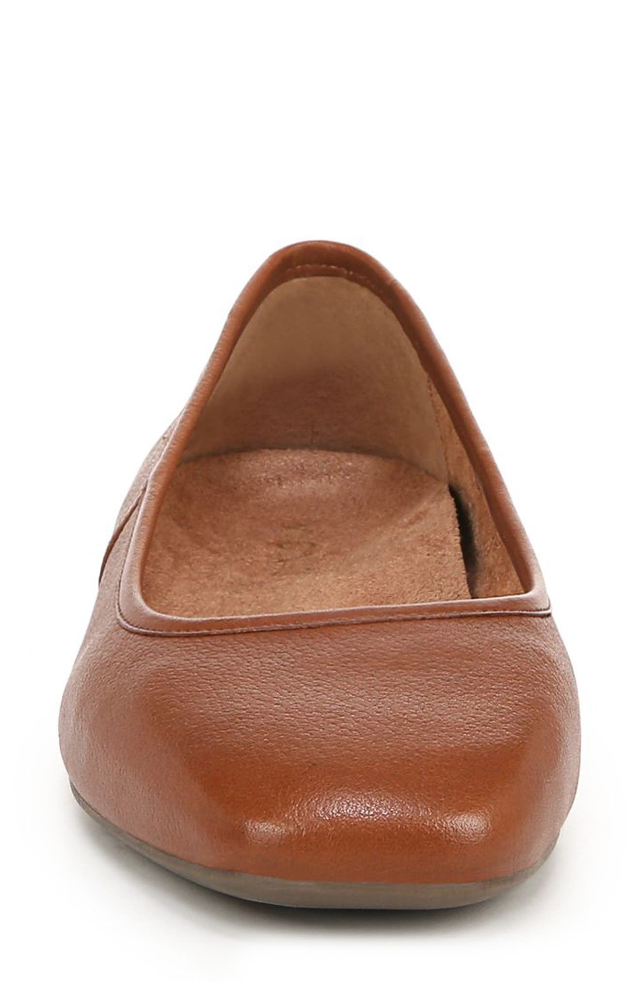 Orinda Square Toe Flat, Alternate, color, TAN CALF LEATHER