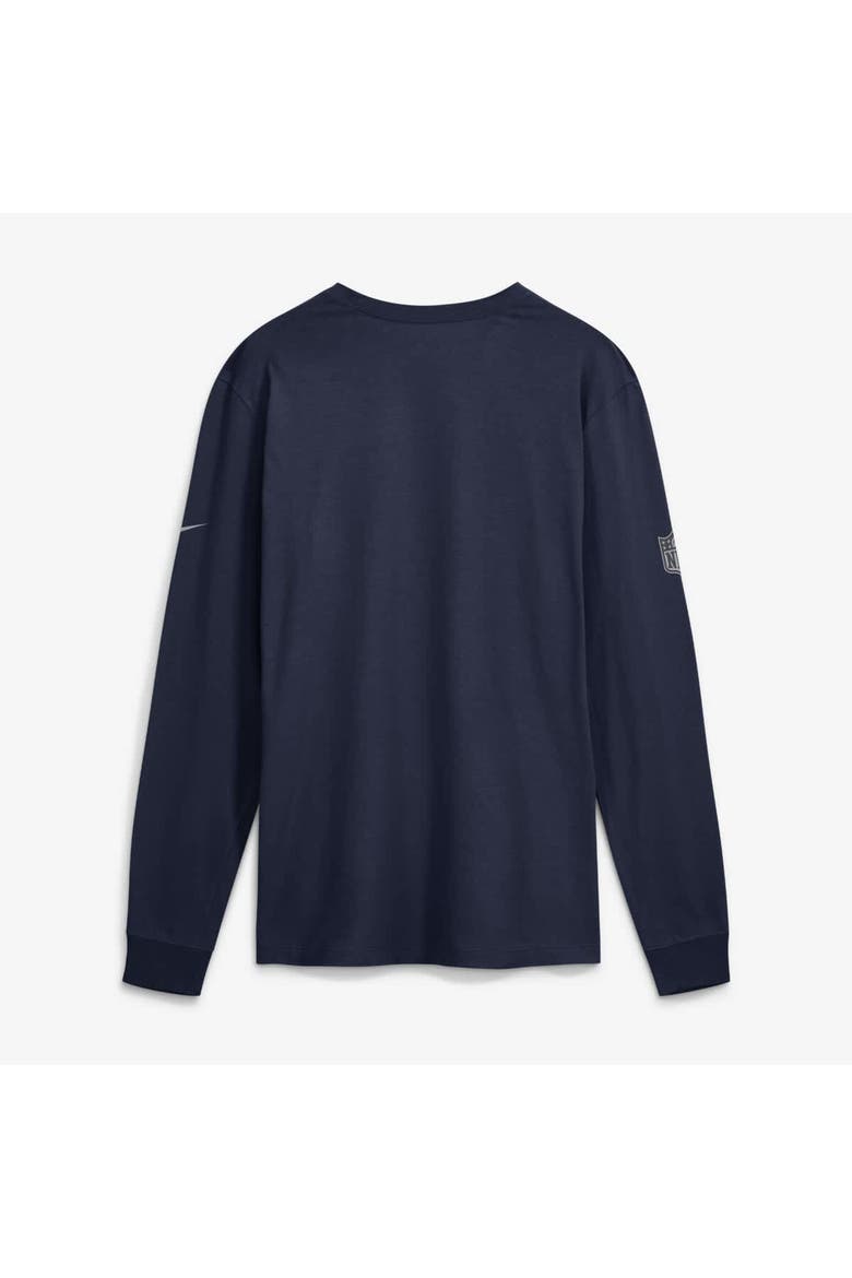 Men's Nike Navy Denver Broncos Sideline Bold Arch Star Dri-FIT Long Sleeve T-Shirt, Alternate, color, Navy