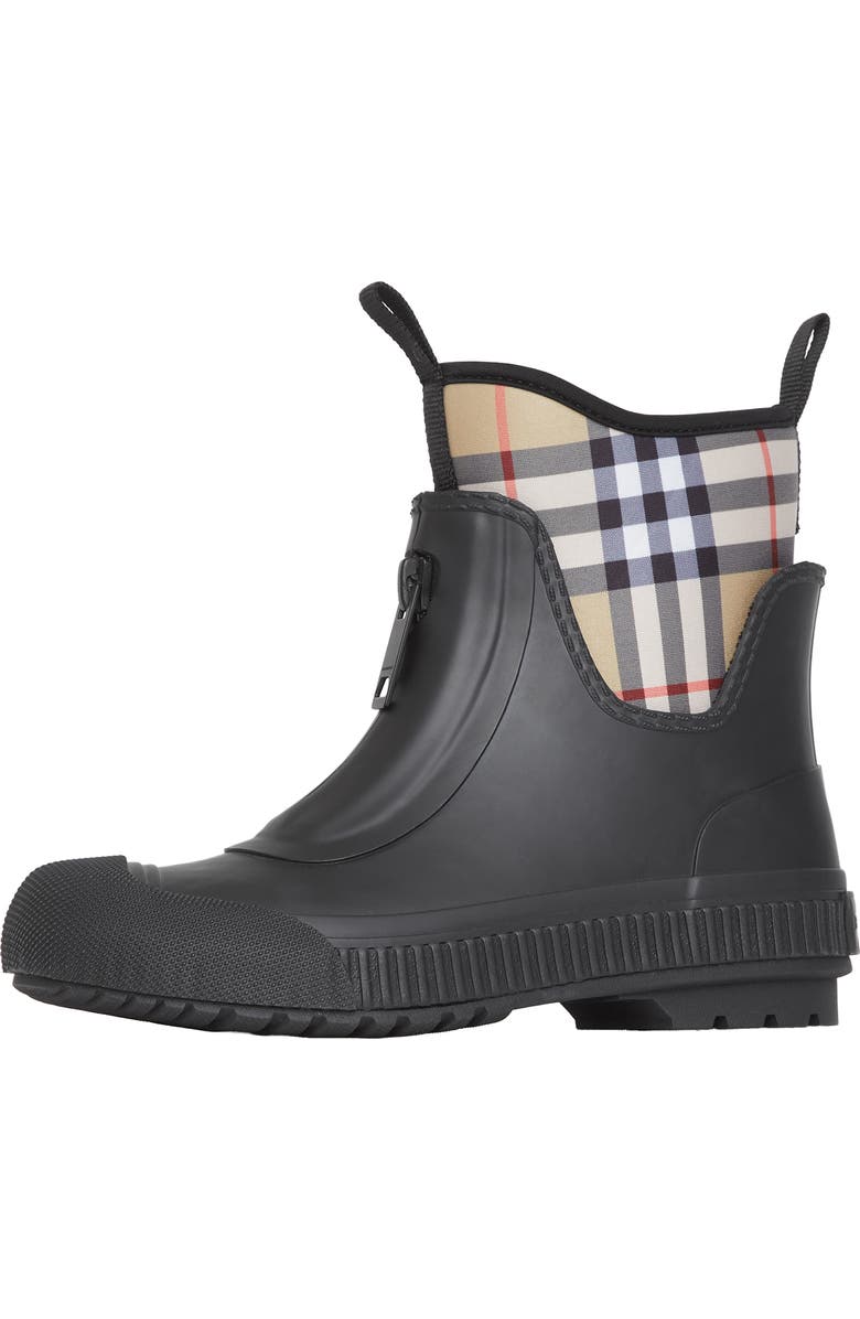 Burberry Flinton Check Waterproof Rain Boot, Alternate, color,