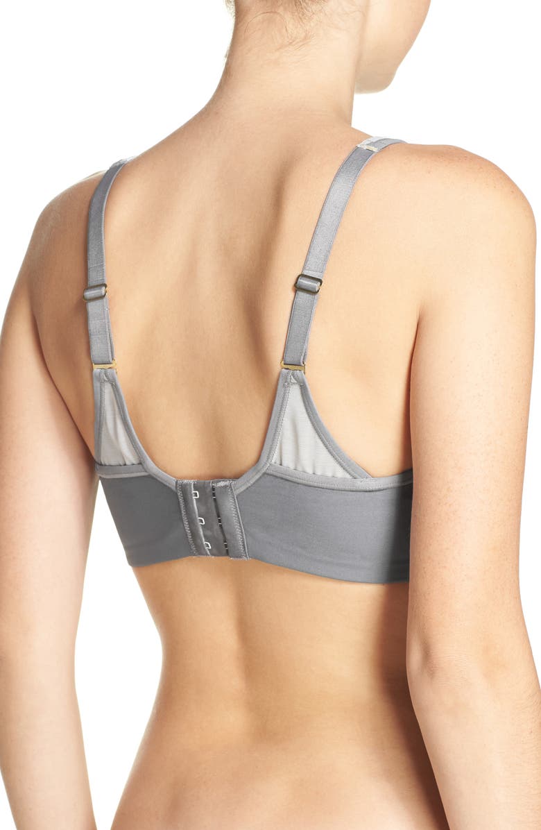 Natori Zen Convertible Underwire Sports Bra, Alternate, color, Grey/ Feather Grey