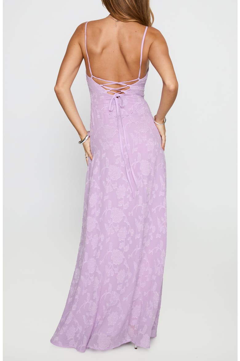 South of France Floral Burnout Maxi Dress, Alternate, color, LILAC