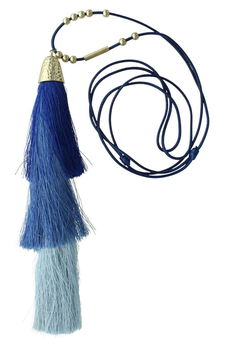 Fade into Me Necklace, Alternate, color, GOLD / BLUE