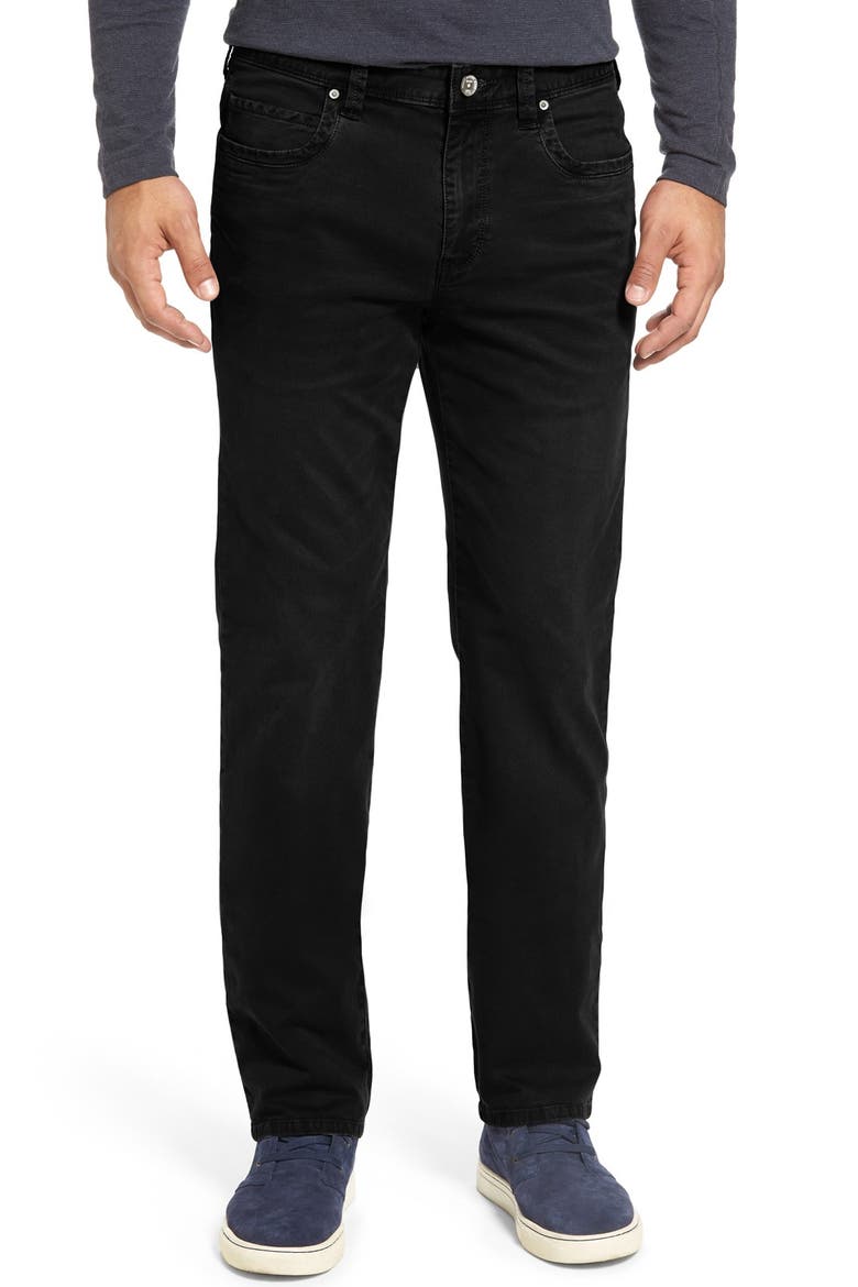 'Santiago' Washed Twill Pants, Main, color, BLACK