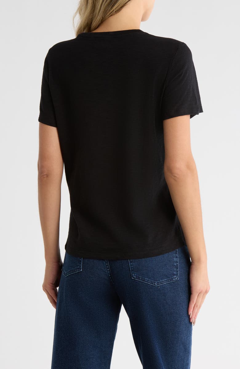 Cinq à Sept Amour Grommet Cotton T-Shirt, Alternate, color, Black
