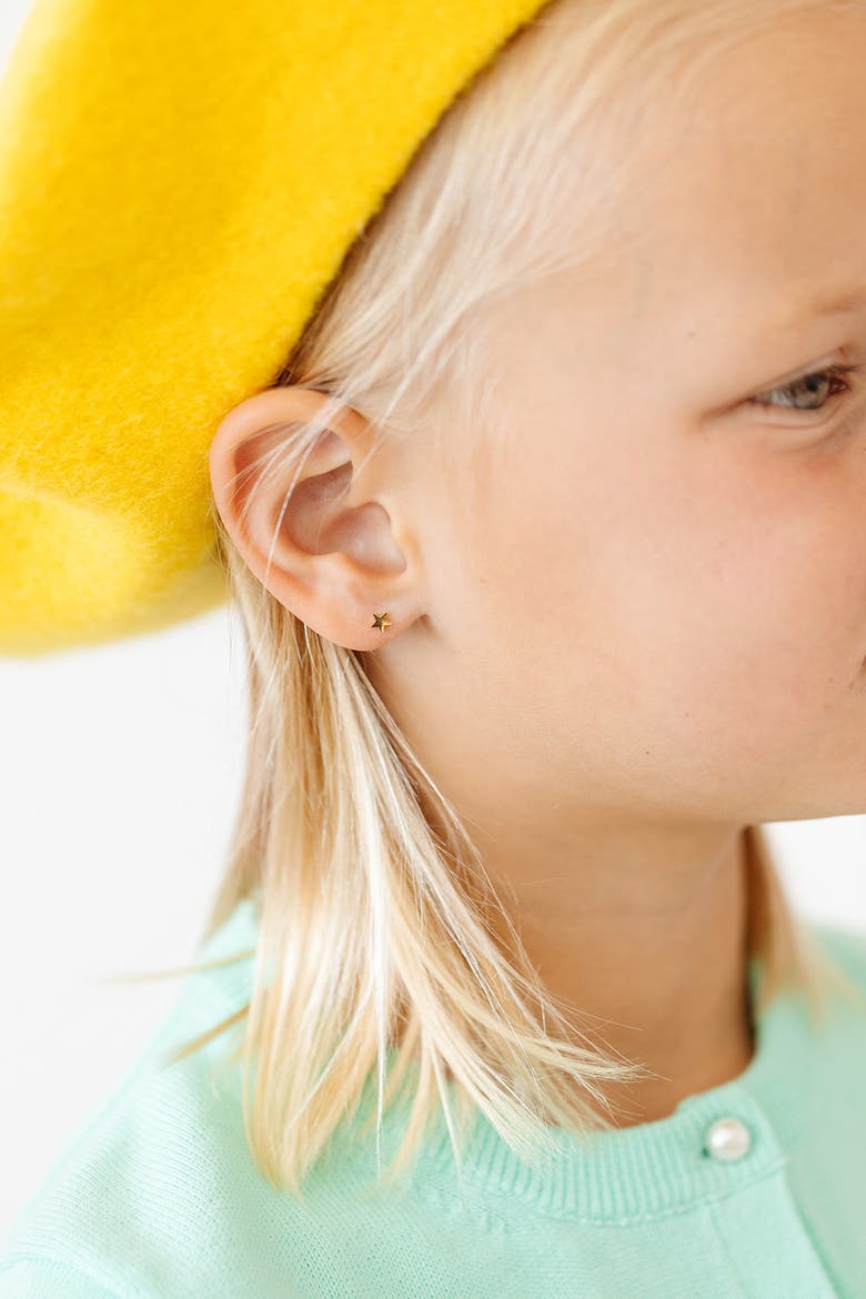 Mini Star Stud Earrings, Alternate, color, Gold