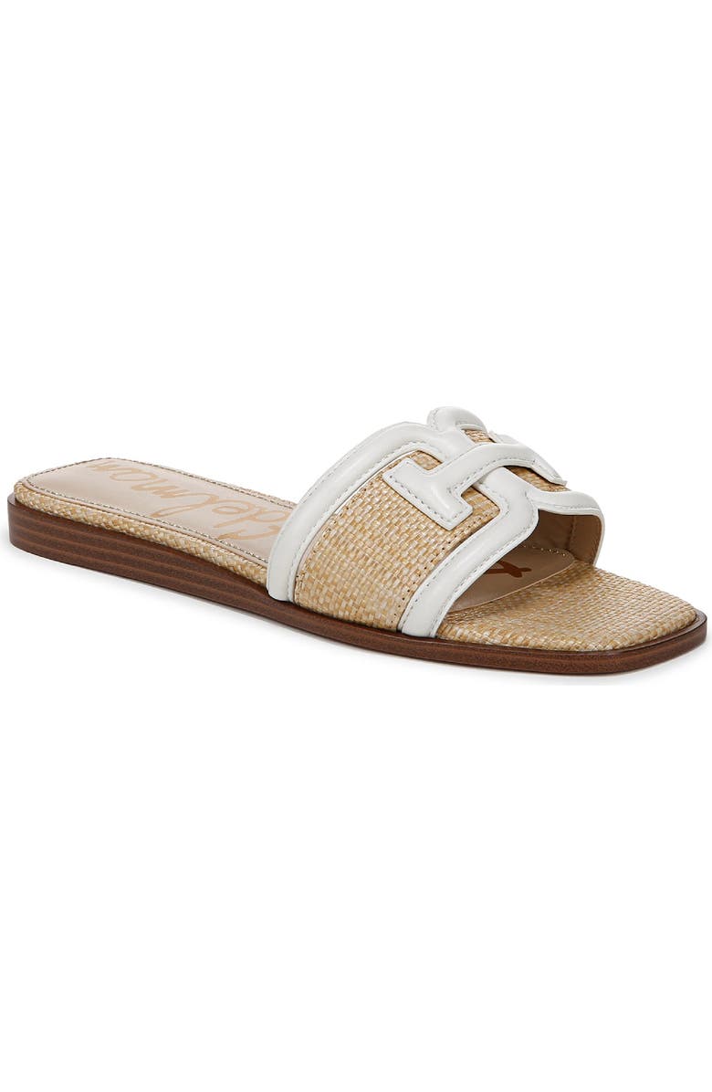 Sam Edelman Irina Slide Sandal, Main, color, Bright White/ Beechwood
