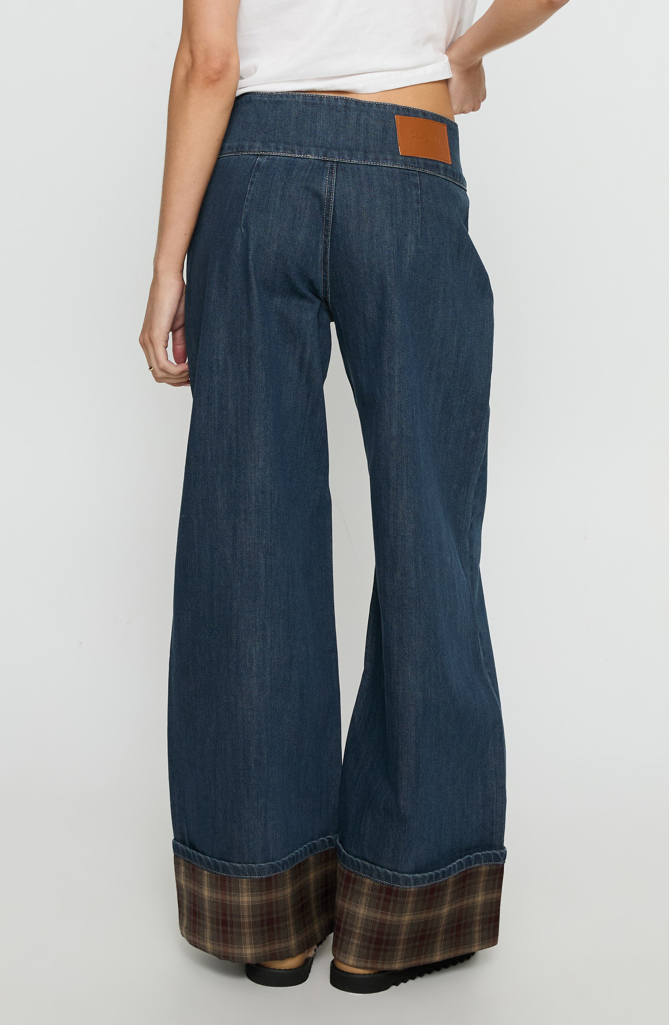 Nikolette Foldover Wide Leg Jeans - image 2