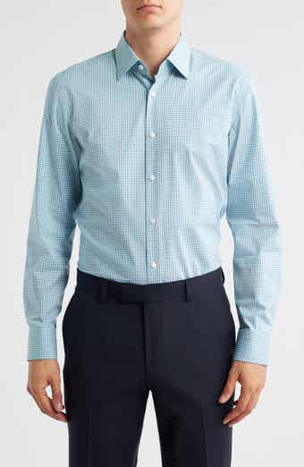 BOSS Hank Kent Slim Fit Check Stretch Cotton Dress Shirt