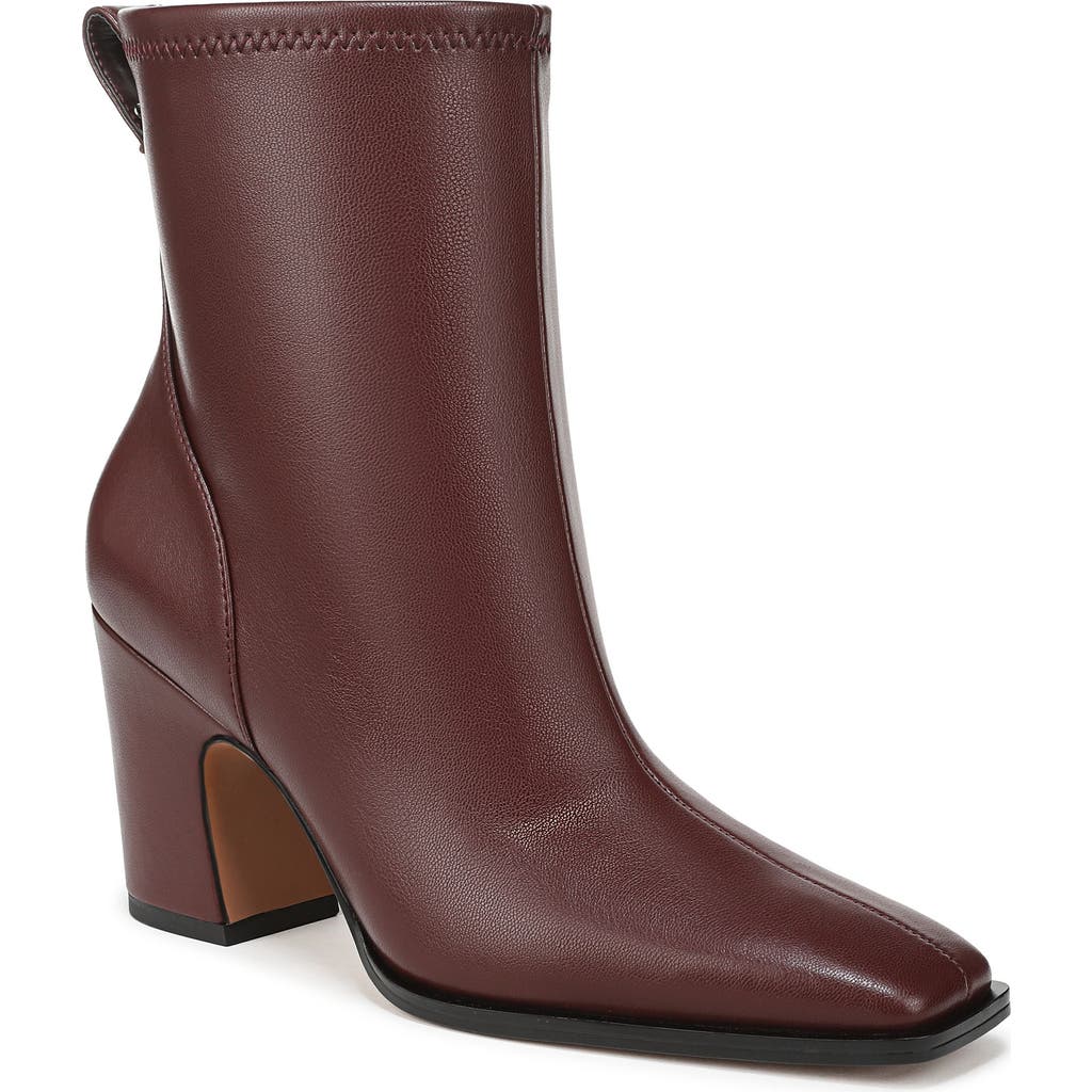 Franco Sarto Jayton Square Toe Bootie In Burgundy