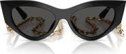 Jimmy Choo 53mm Cat Eye Sunglasses with Embellished Chain