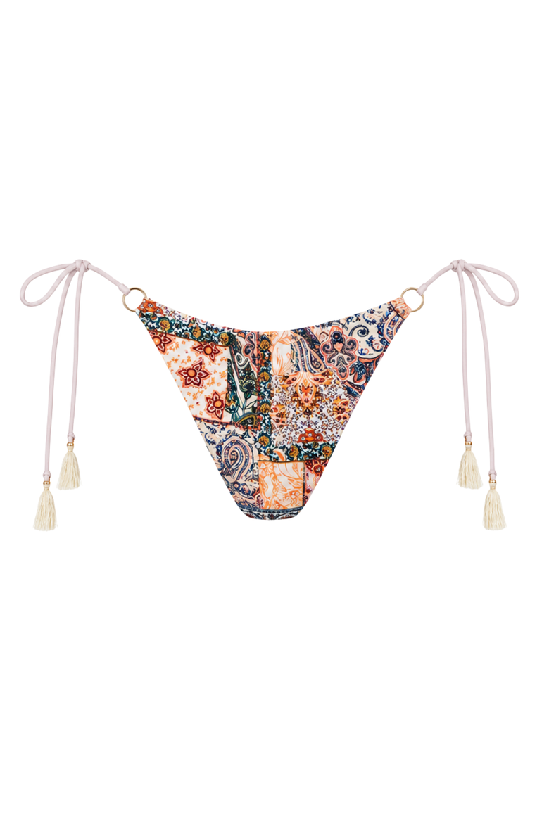 Nina Bikini Bottom, Main, color, Cream Mosaic