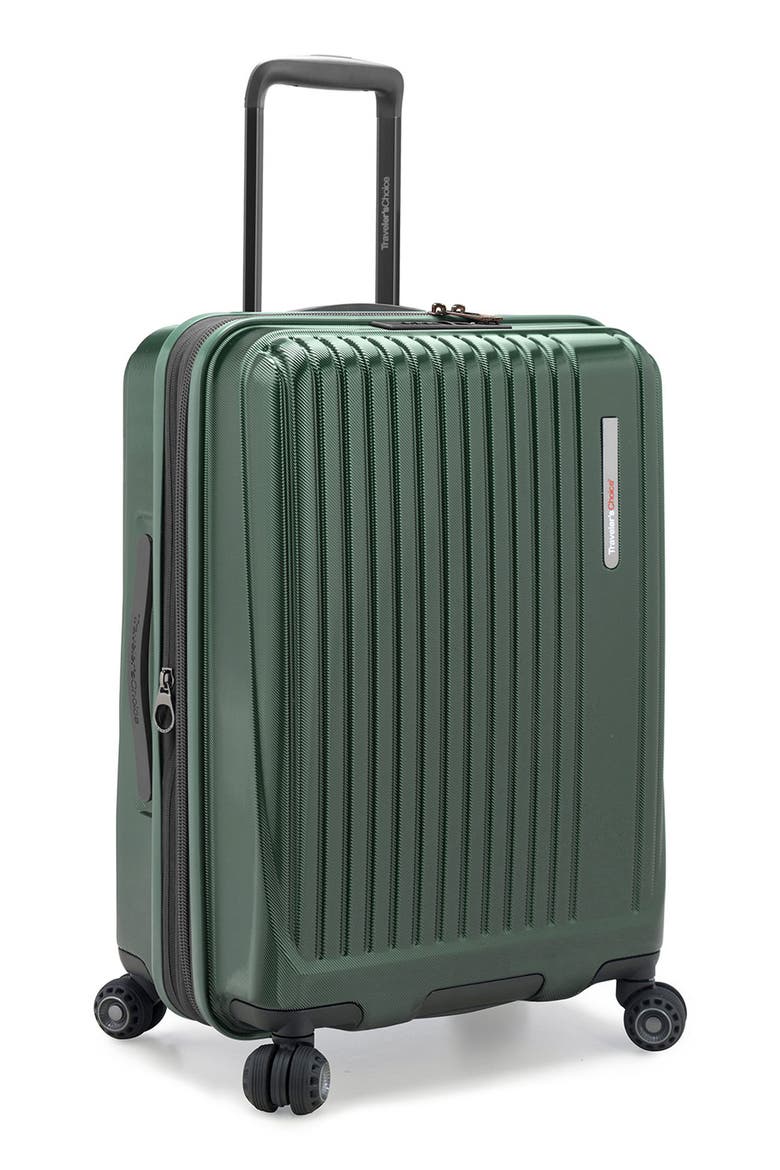 Delmont 26-Inch Hardcase Spinner Luggage, Alternate, color, GREEN
