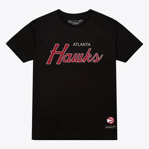 Men's Mitchell & Ness Black Atlanta Hawks Vintage Wordmark T-Shirt