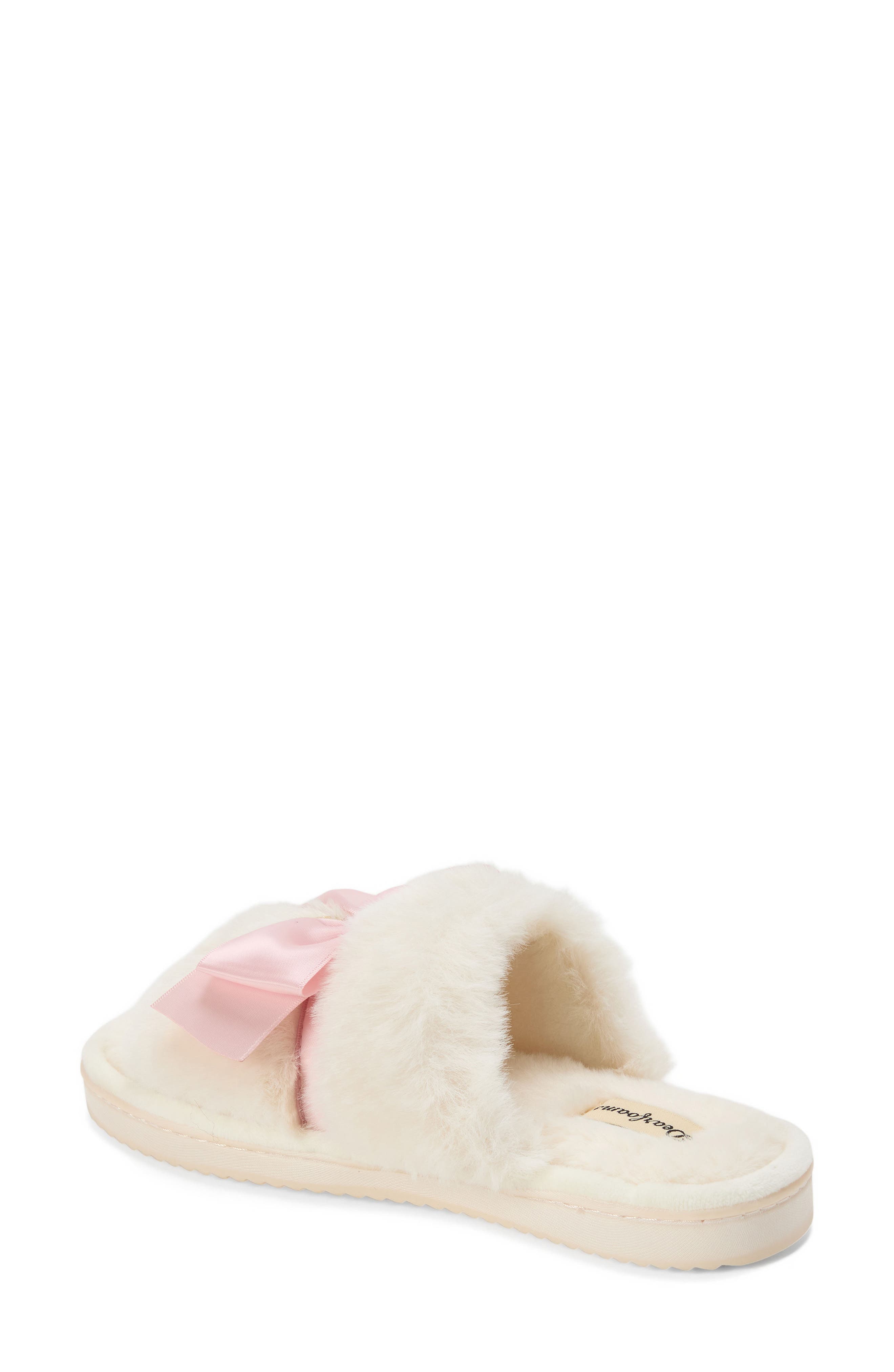 Bianca Bow Slipper, Alternate, color, MUSLIN
