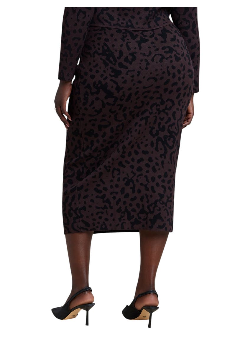 Sweater  Midi Skirt, Alternate, color, BROWN LEOPARD