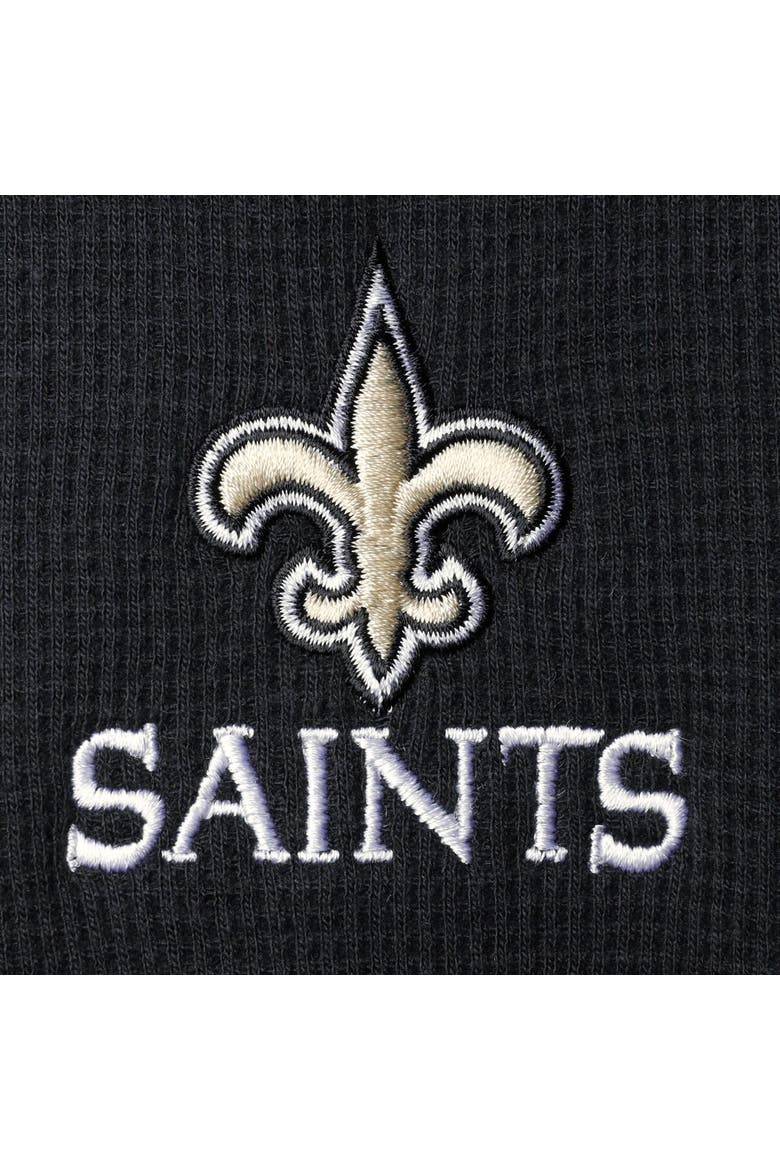 Men's Dunbrooke Black New Orleans Saints Logo Maverick Thermal Henley Long Sleeve T-Shirt, Alternate, color, Black