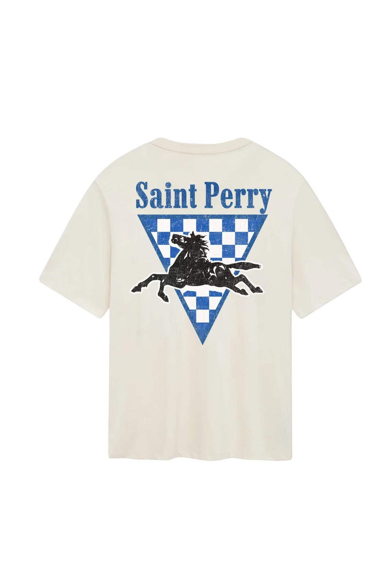 SAINT PERRY Horse Power Ferrari Tee Off-white, Alternate, color, Off-White