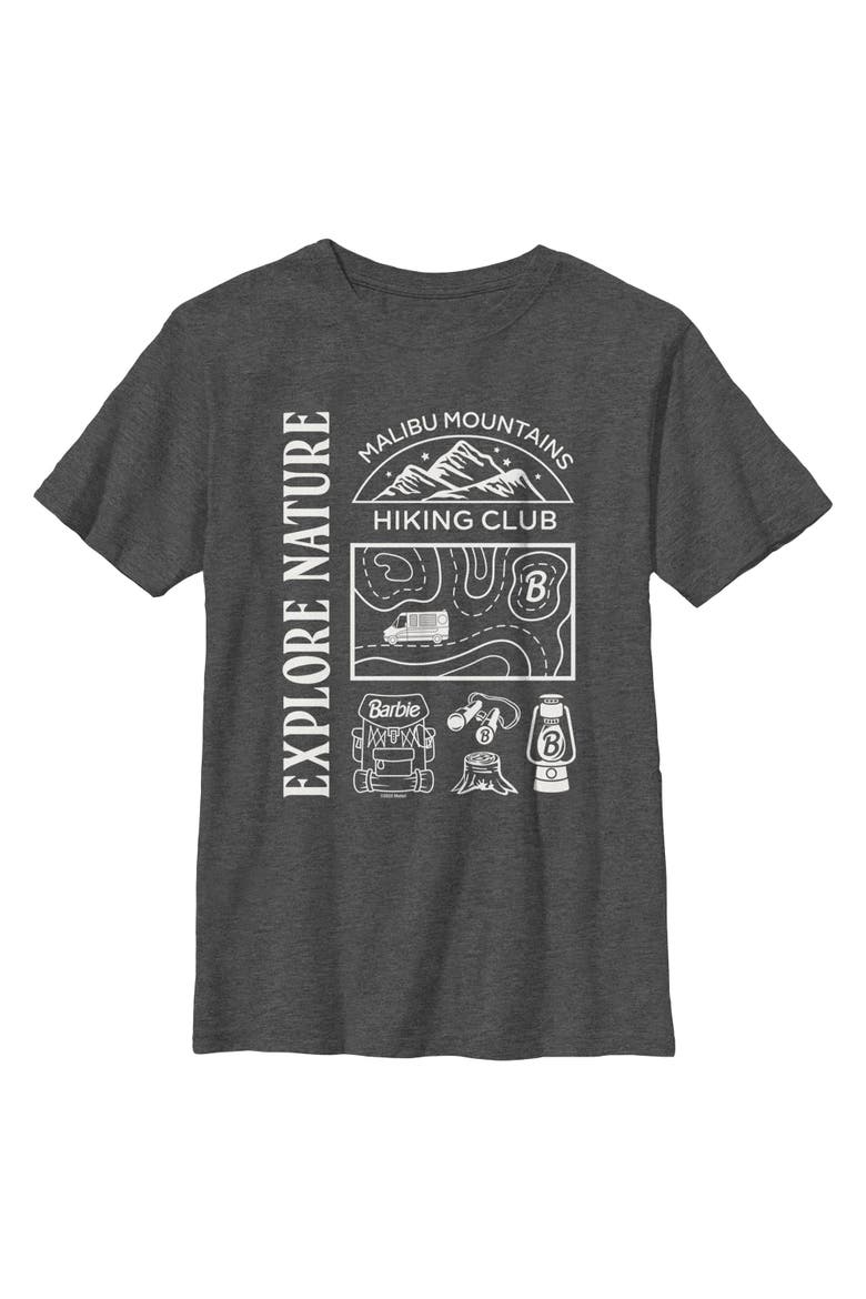 Boys' Explore Nature and Malibu Mountains Short Sleeve Graphic T-Shirt, Main, color, Dark Heather