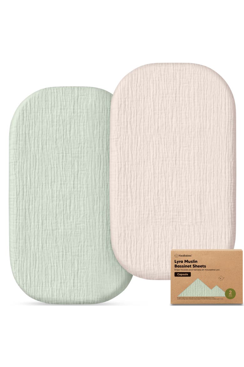 2-Pack Lyra Muslin Bassinet Sheets - Maxi Cosi, Main, color, Sage