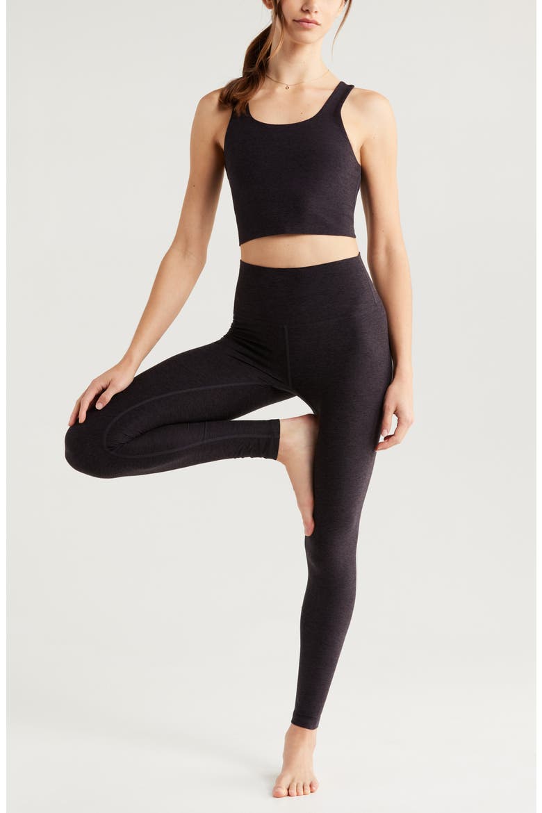 Renew Mélange High Waist Leggings, Alternate, color, BLACK MELANGE