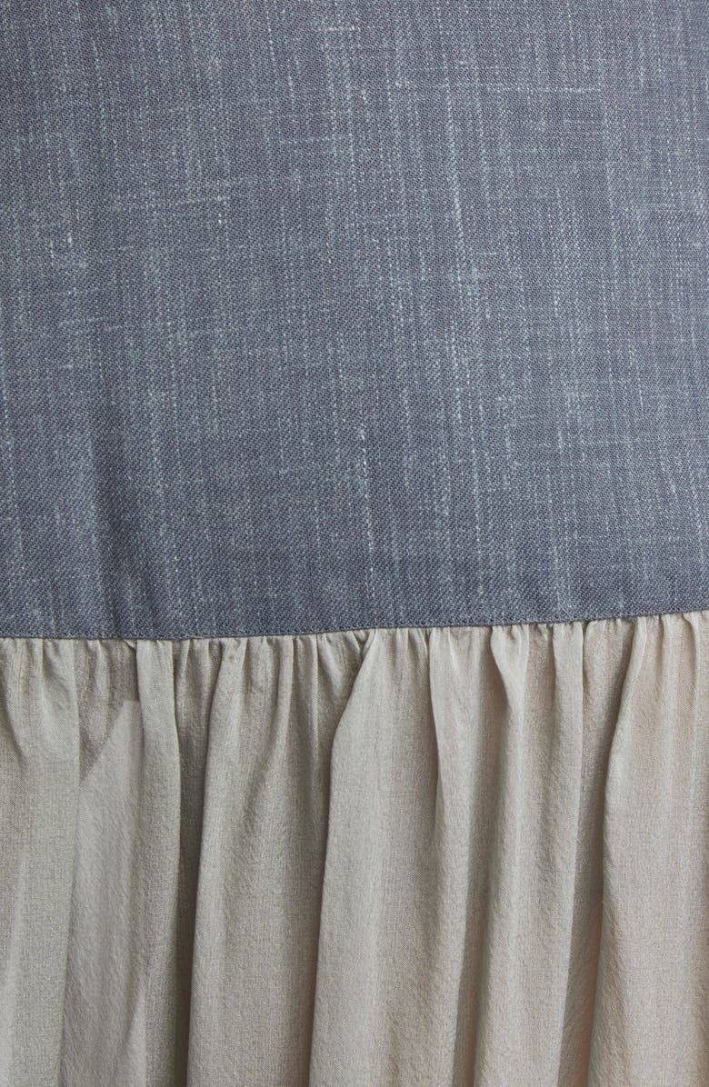 Paloma Wool Mila Sheer Silk & Suiting Skirt, Alternate, color, Green