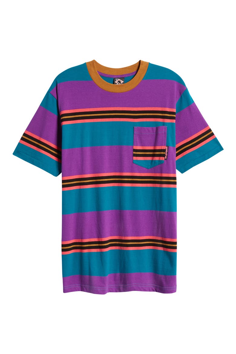 Galapagos Stripe Pocket T-Shirt, Alternate, color, BISCAY BAY