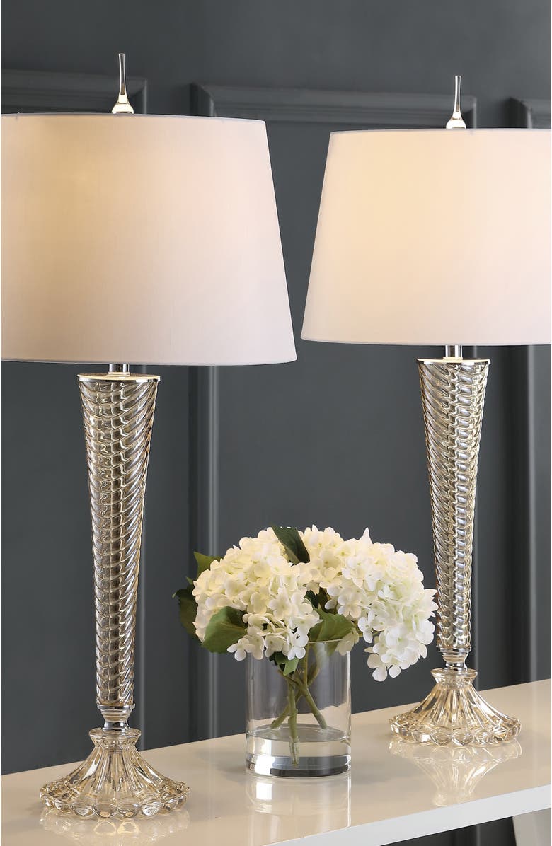 JONATHAN Y Caterina 32" Glass LED Table Lamp, Champagne, Alternate, color, Champagne