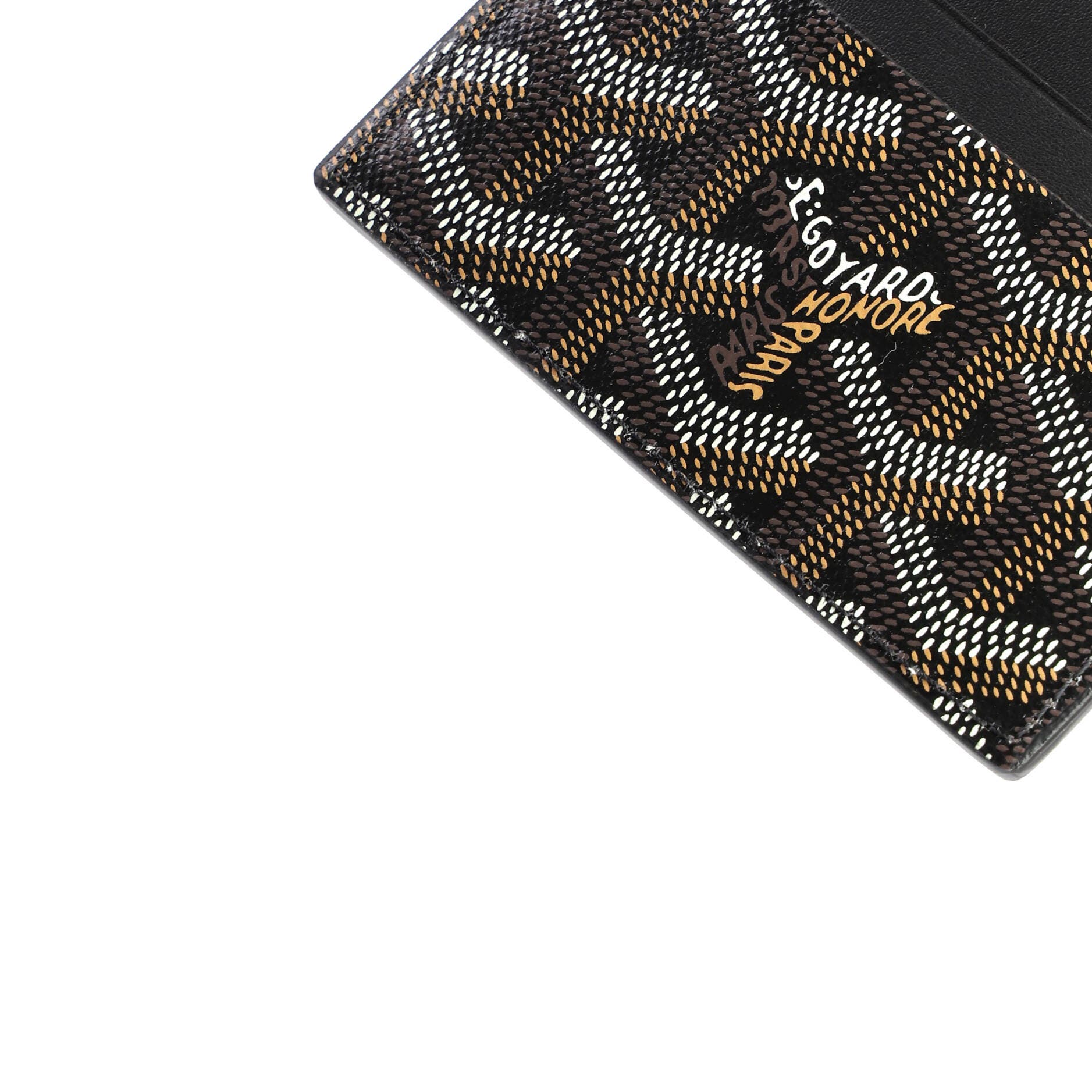 Pre-Owned Goyard Saint Sulpice Card Holder Coated Canvas, Alternate, color, Black