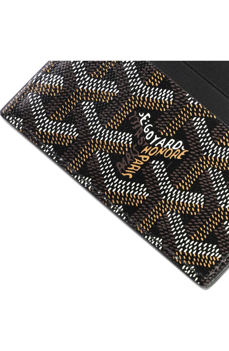 Pre-Owned Goyard Saint Sulpice Card Holder Coated Canvas, Alternate, color, Black