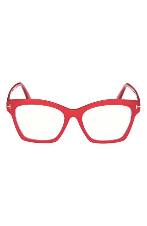 53mm Square Blue Light Blocking Optical Glasses