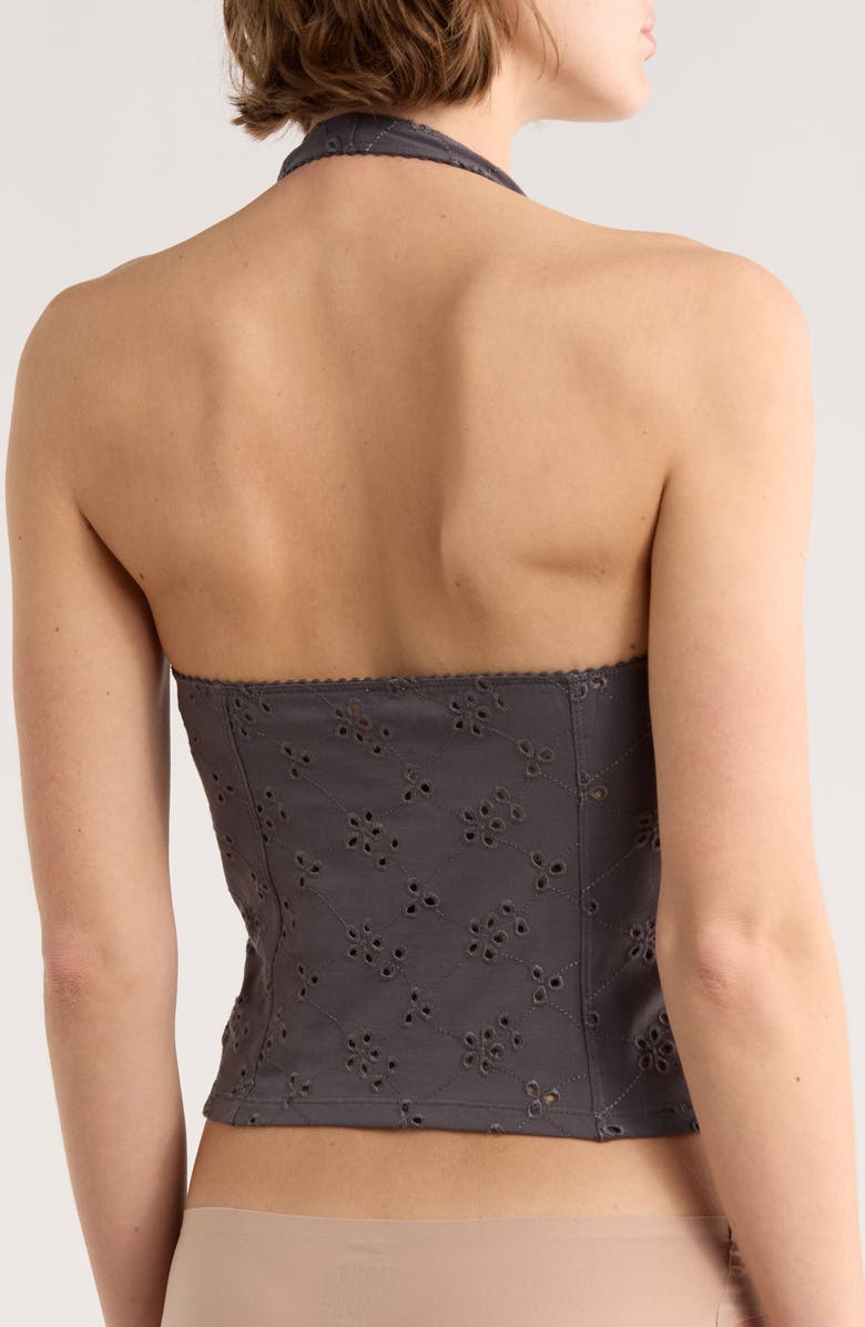 Free People Full Bloom Crop Halter Top, Alternate, color, Plum Kitten