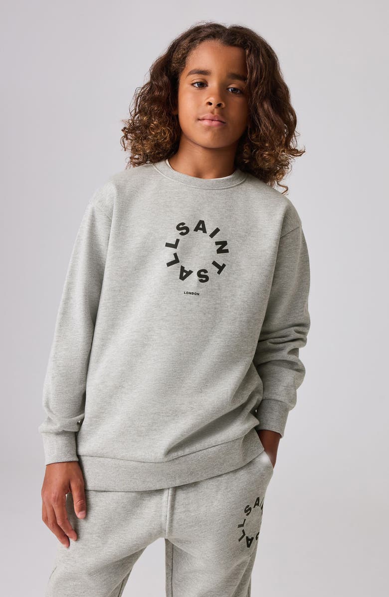 smALLSAINTS by ALLSAINTS Kids' Tierra Oversize Crewneck Logo Sweatshirt, Alternate, color,