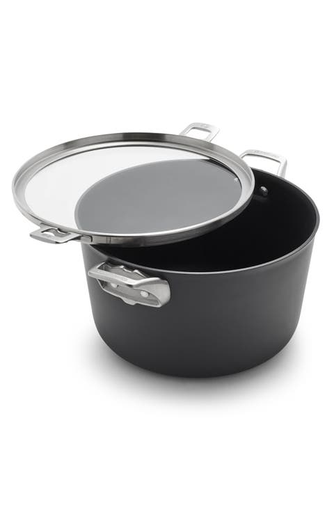 Premier Space Saving Hard Anodized Nonstick 12-Quart Stockpot with Lid