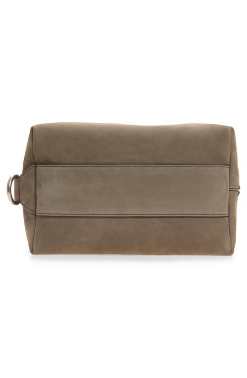 Tod's Meda Nubuck Leather Shoulder Bag In Gray