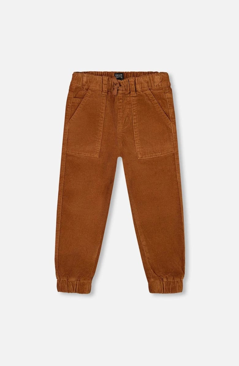 Deux par Deux Stretch Corduroy Jogger Pants, Main, color, Brown