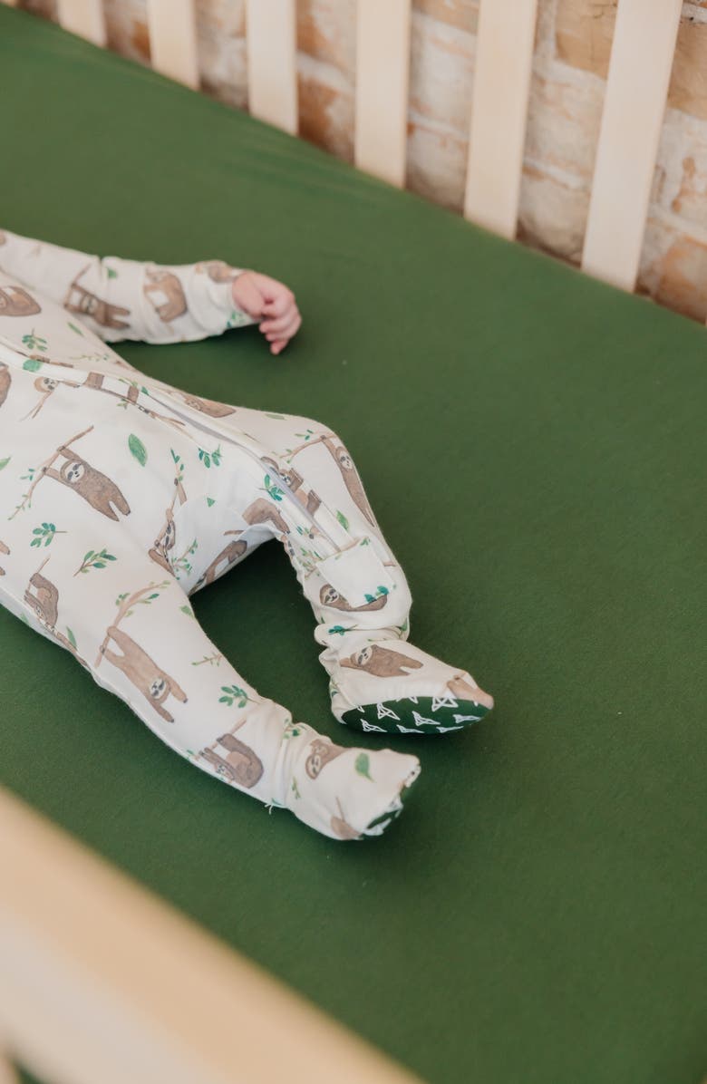 Copper Pearl Noah Zip-Up Footie Pajamas, Alternate, color, Noah