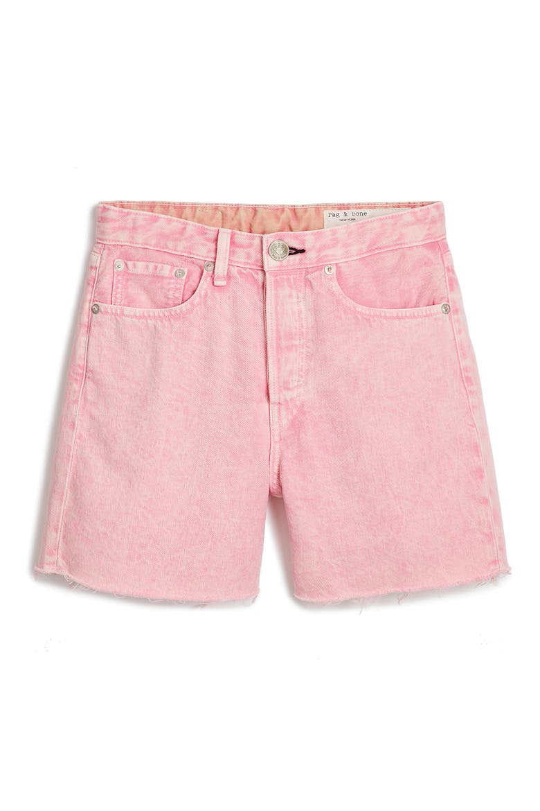 Maya High Waist Denim Shorts, Main, color, MARBLED PINK