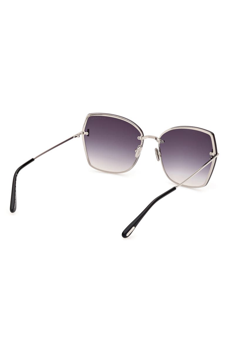 TOM FORD Nickie 62mm Oversize Gradient Butterfly Sunglasses, Alternate, color,