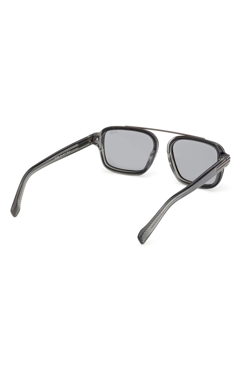 ZEGNA 55mm Geometric Sunglasses, Alternate, color, 