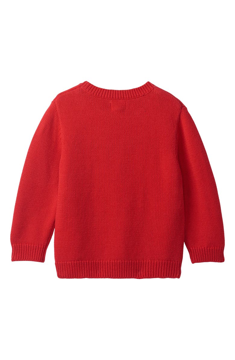 Hatley Kids' Holiday Bear Intarsia Cotton Blend Crewneck Sweater, Alternate, color, Red