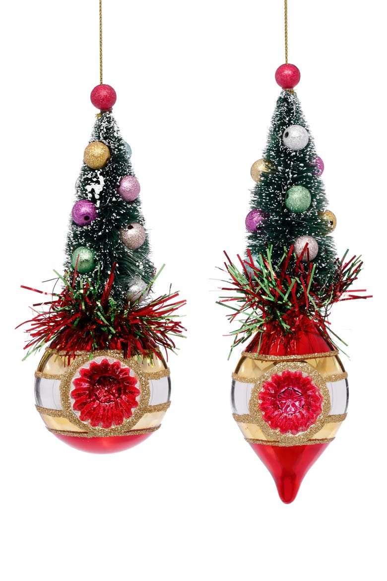 Mini Tree Topper Ornament, Set of 12, Main, color, Red