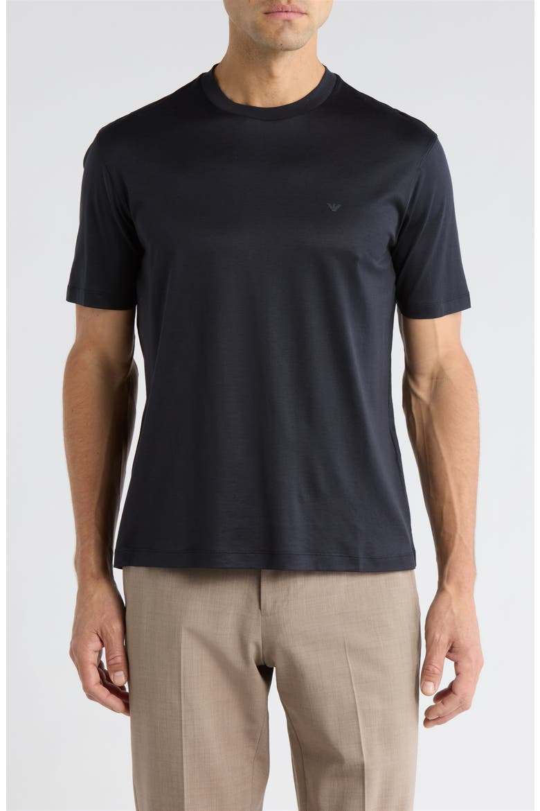 Lyocell & Cotton T-Shirt, Main, color, SOLID BLUE NAVY