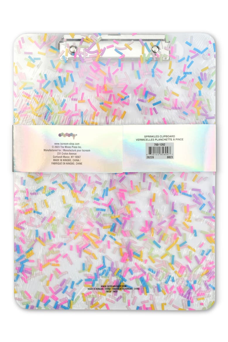 Sprinkles Clipboard, Alternate, color, WHITE MULTI