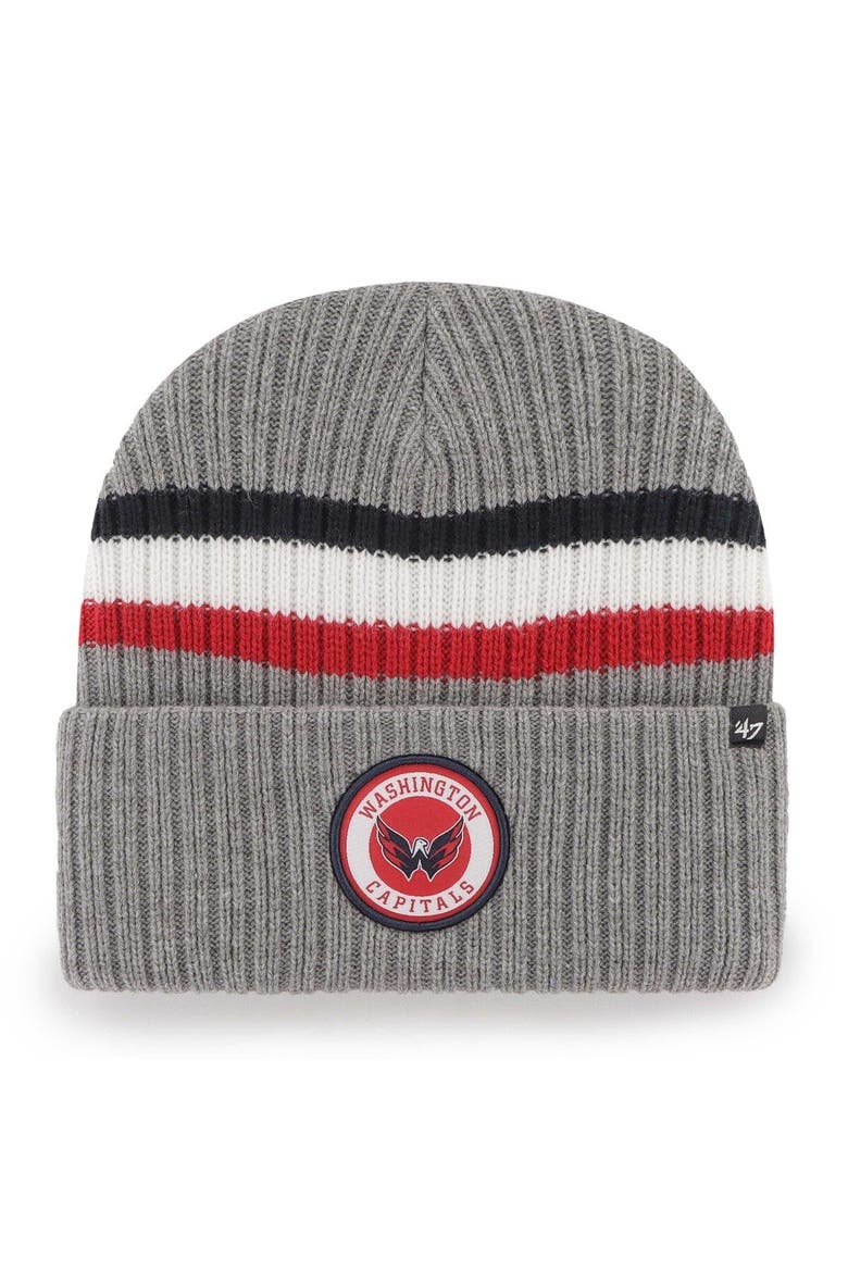 Men's '47 Charcoal Washington Capitals Highline Cuffed Knit Hat, Main, color, Charcoal